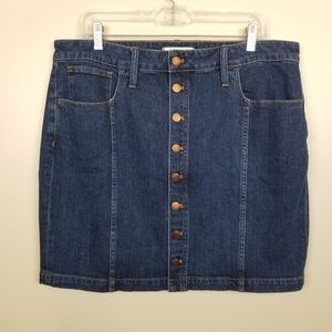 NWT Madewell Button Front Jean Skirt size 33